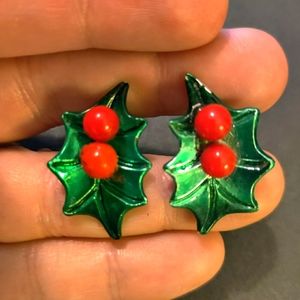 Estate holiday earrings